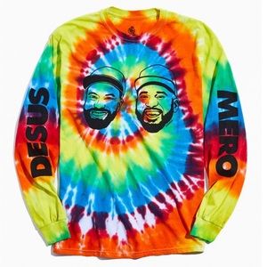 DESUS & MERO tie dye long sleeve cotton tee size M
